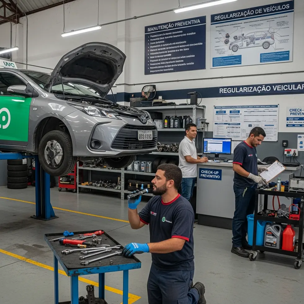 Manutenção preventiva em veículo de aplicativo em Goiânia